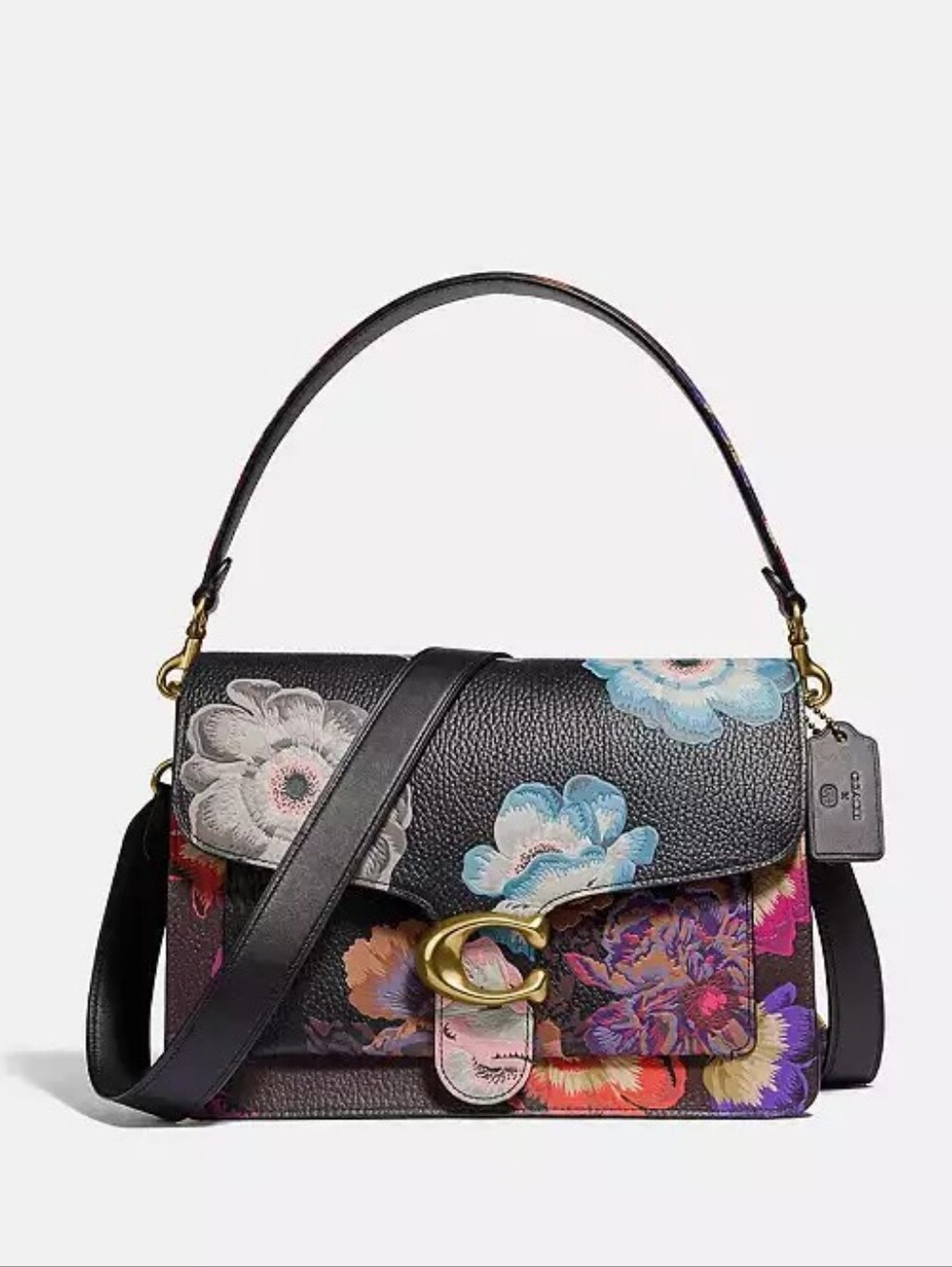 Coach Kaffe Fassett Tabby Shoulder Bag Floral Leather 79001 Crossbody